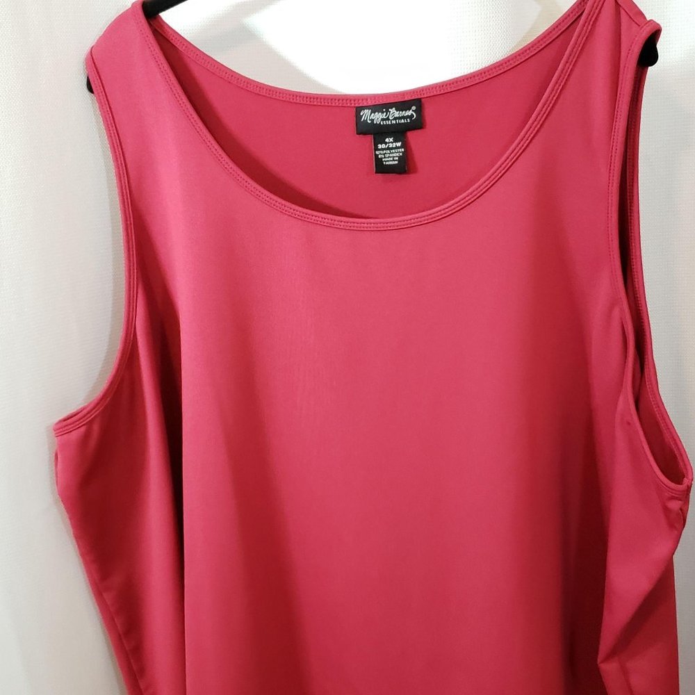 Maggie Barnes Plus Size 4X Sleeveless Top Pink